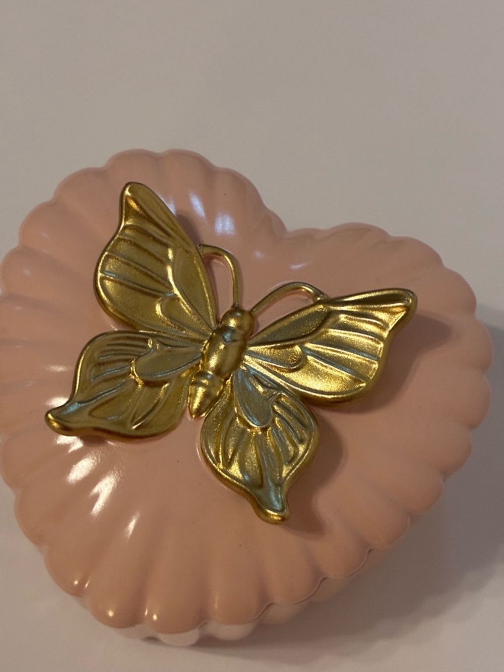 Butterfly Heart shaped trinket  box